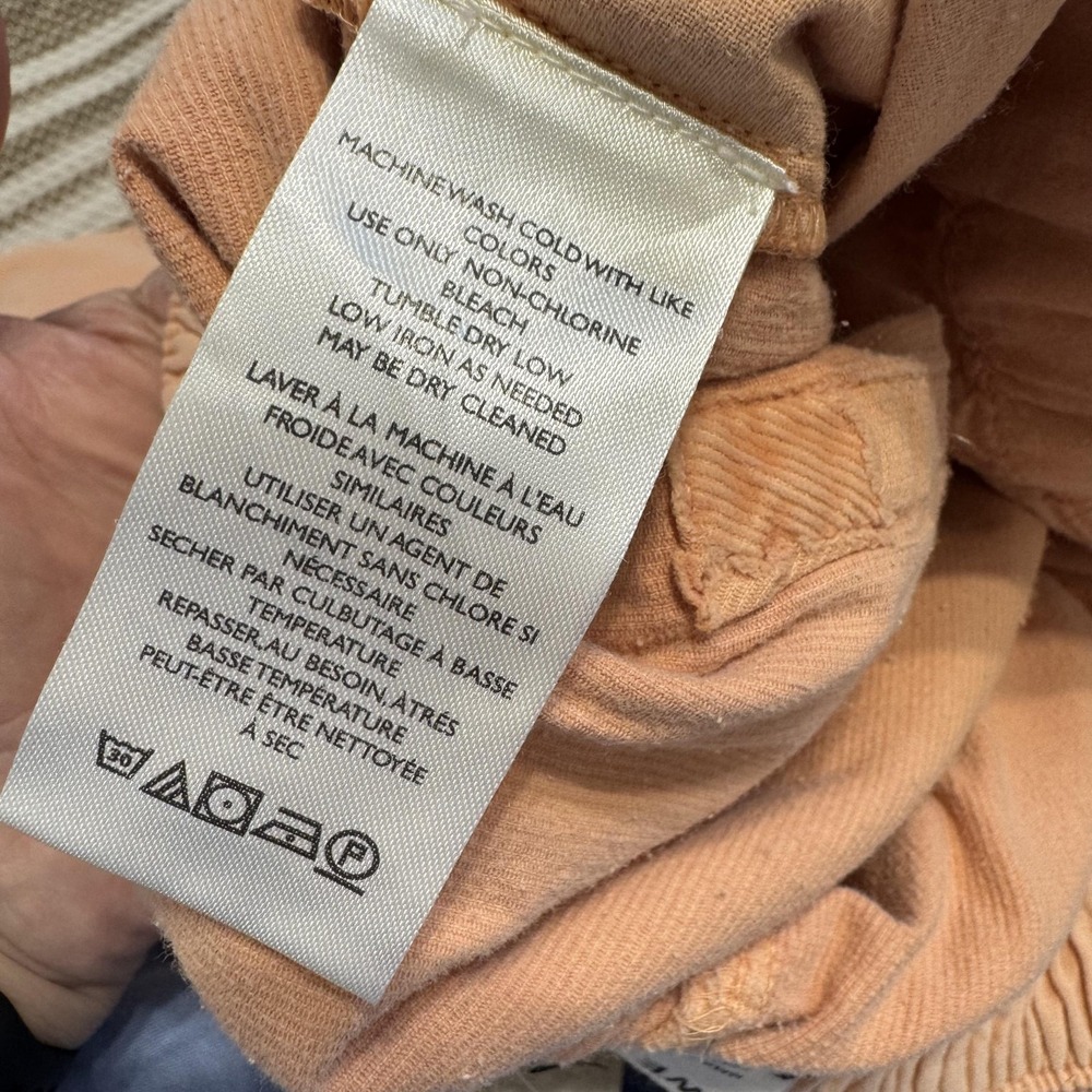 Free People We The Free Women's XS Nice Choice Cord Jeans Peach‎ Pansy Pull On - Picture 14 of 15